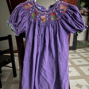 Anavini hand smocked vintage Christmas dress